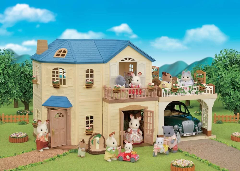 LA GRANDE MAISON ET SON ABRI VOITURE - SYLVANIAN MAISONS