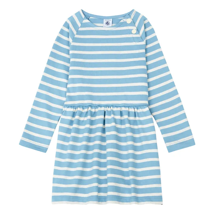 Petit Bateau Robe Jersey Rayée | Bleu