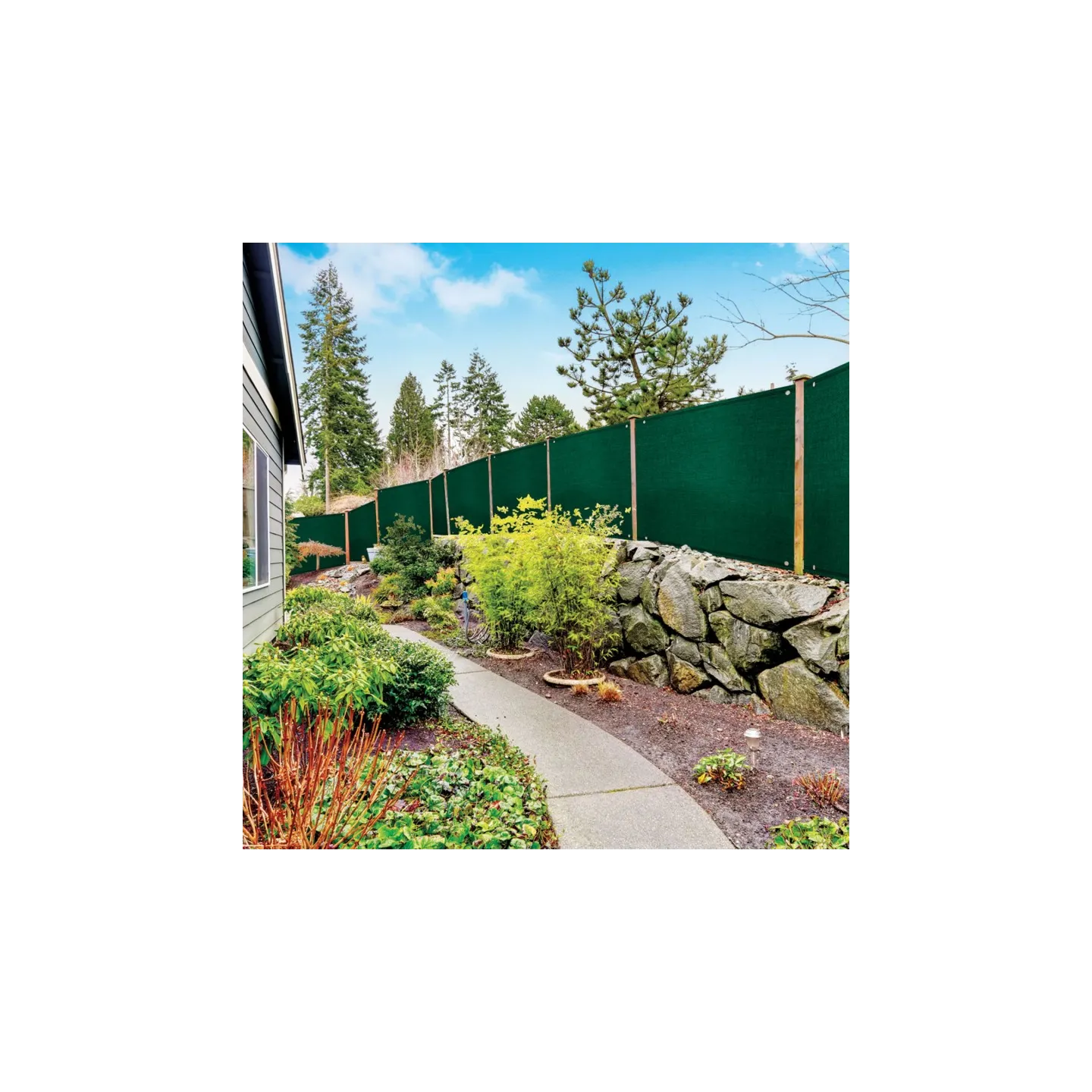 Brise vue renforcé 1 x 10 M vert 220 gr/m² luxe PRO