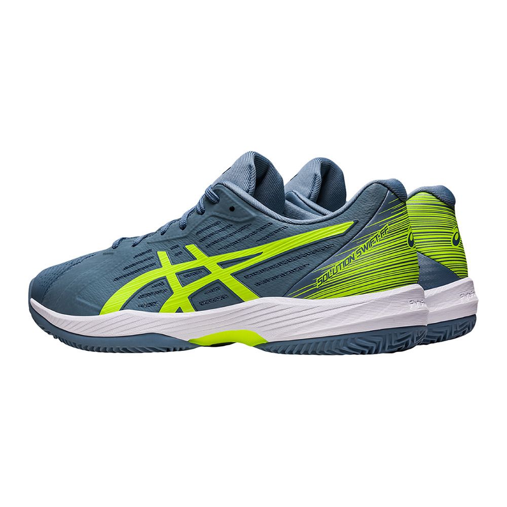 Asics SOLUTION SWIFT™ FF CLAY - Chaussures tennis Homme steel blue/hazard green