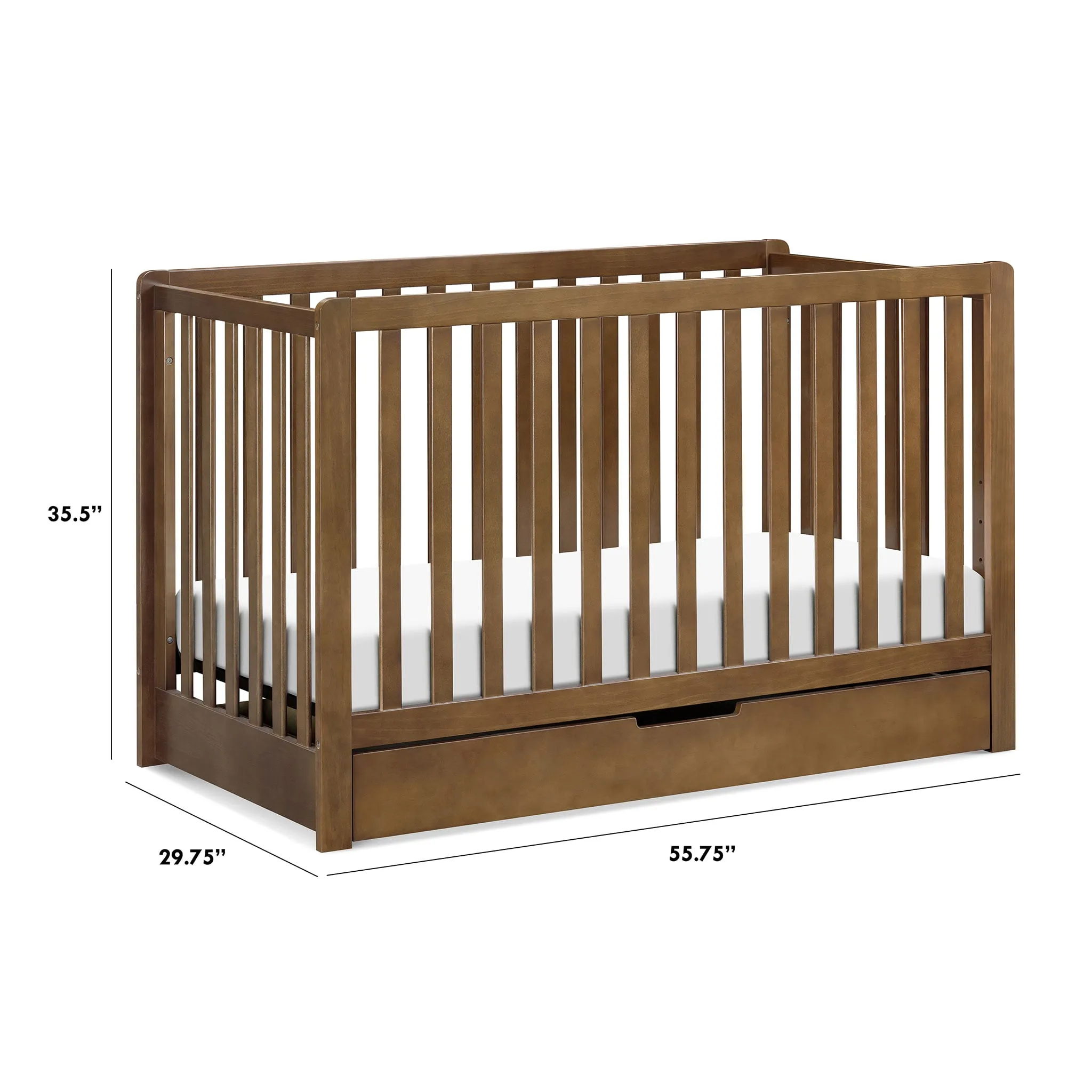 DaVinci Couchette Convertible 4-en-1 Colby avec Tiroir Gigogne - Noyer