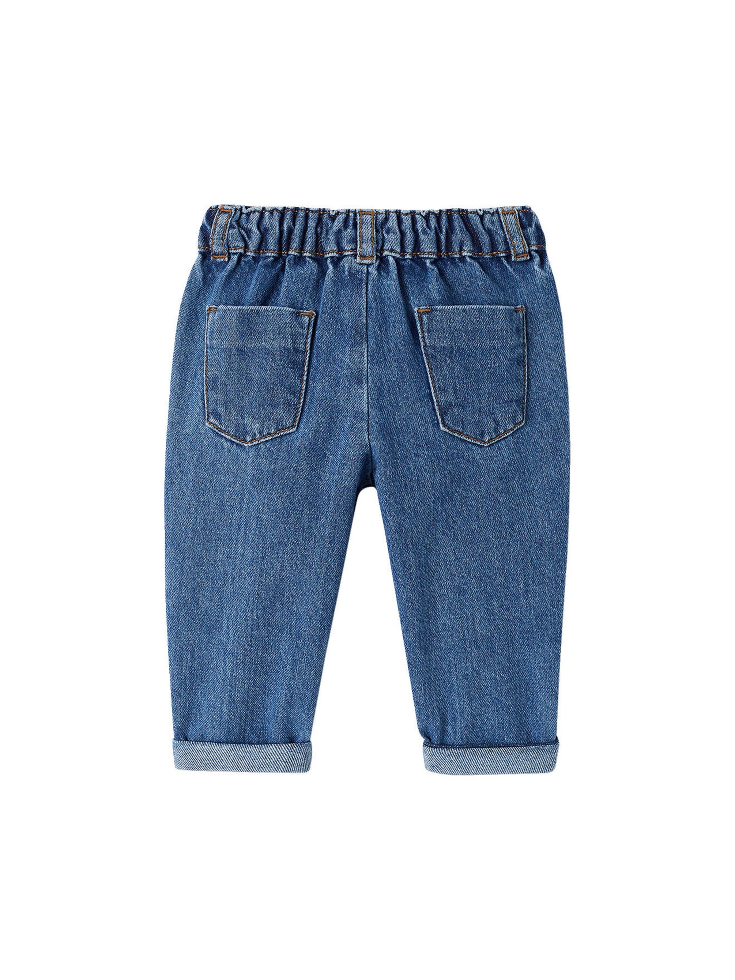 Vertbaudet Mädchen Baby Mom-fit-Jeans blue stone