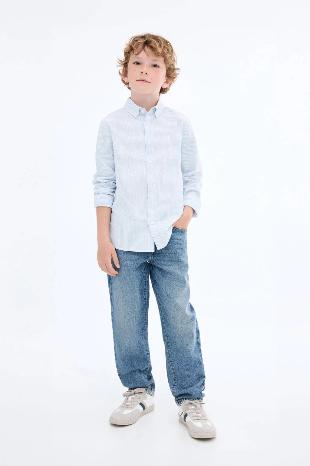 Mango Kids overhemd lichtblauw