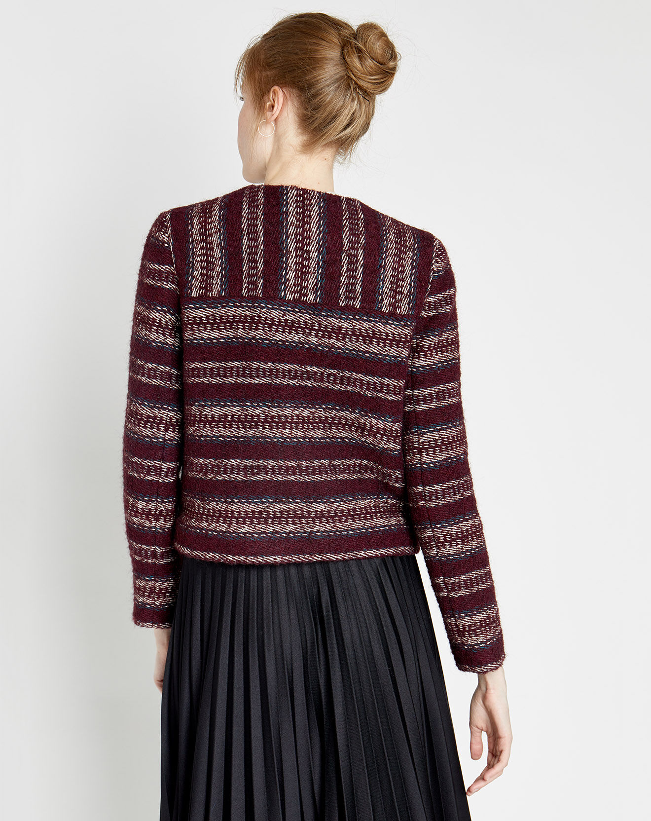 Caroll Veste Anne imprimée bordeaux
