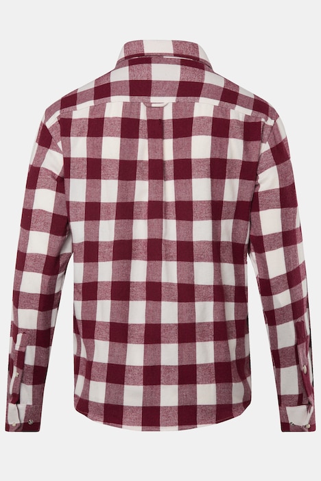 John F. Gee Karo-Flanellhemd, Langarm, Kentkragen, Modern Fit, bis 8 XL