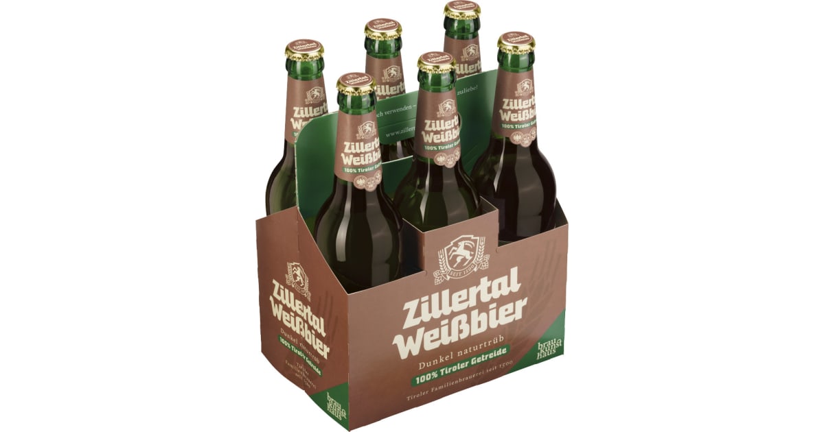Zillertal Bier Weißbier Dunkel Tray 6x 0,5 Liter (Mehrweg)