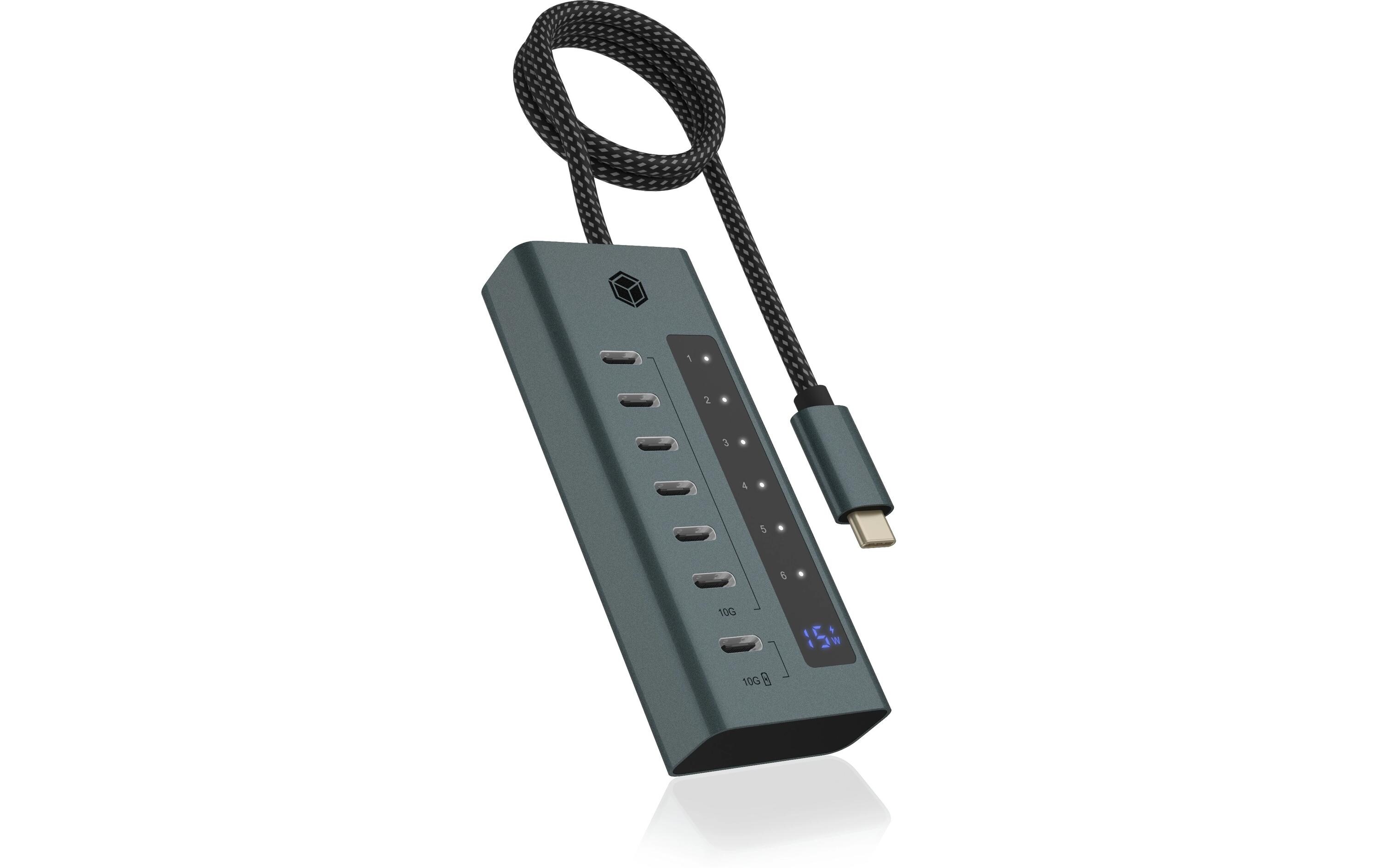 USB-Hub 7-Port Hub IB-HUB1457-C317-Port USB Type-C HUB aus hochwertigem Aluminium
