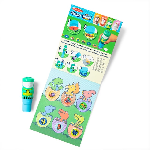 Sticker Wow! Dinosaur klistremerkestempel og aktivitetsbok Melissa & Doug