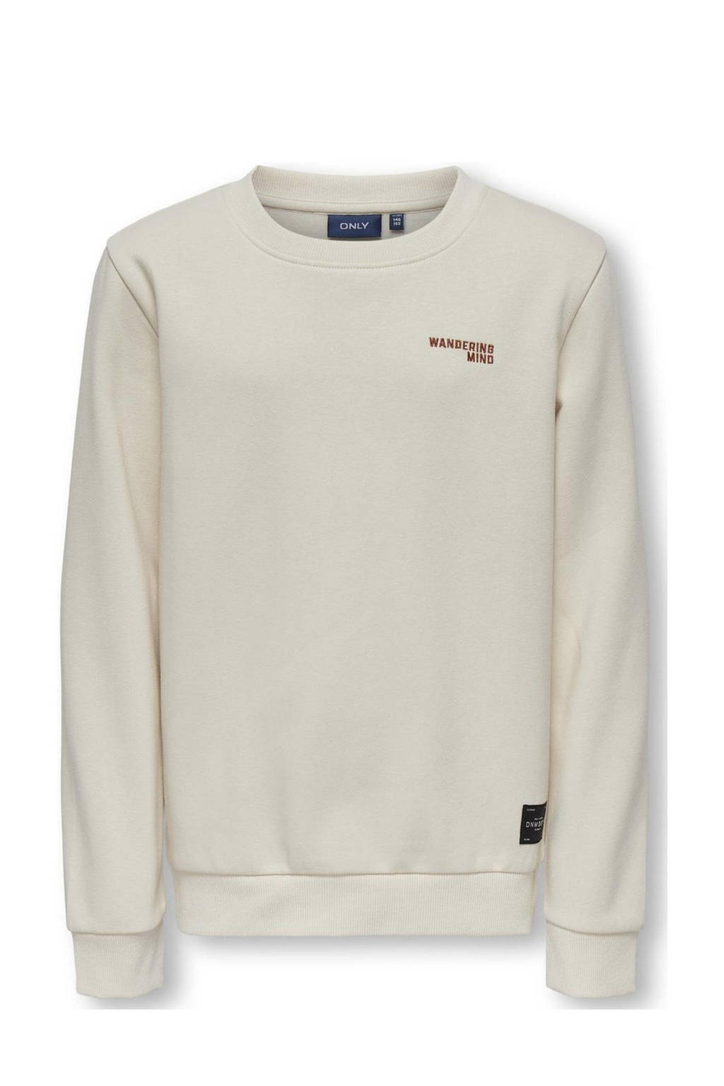 ONLY sweater KOBCOLUMBUS met backprint offwhite