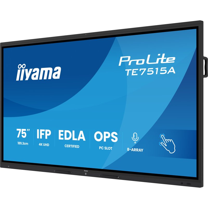 iiyama TE7515A-B1AG Écran d'affichage dynamique Écran plat interactif 190,5 cm (75