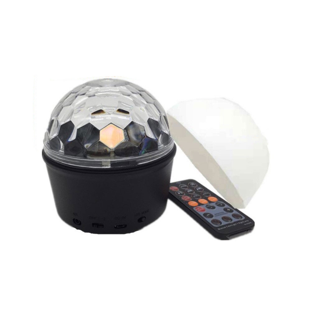 (Ø12cm) Soundgesteuerte LED Discokugel Multicolor Partylicht mit Fernbedienung (RGB Farben)