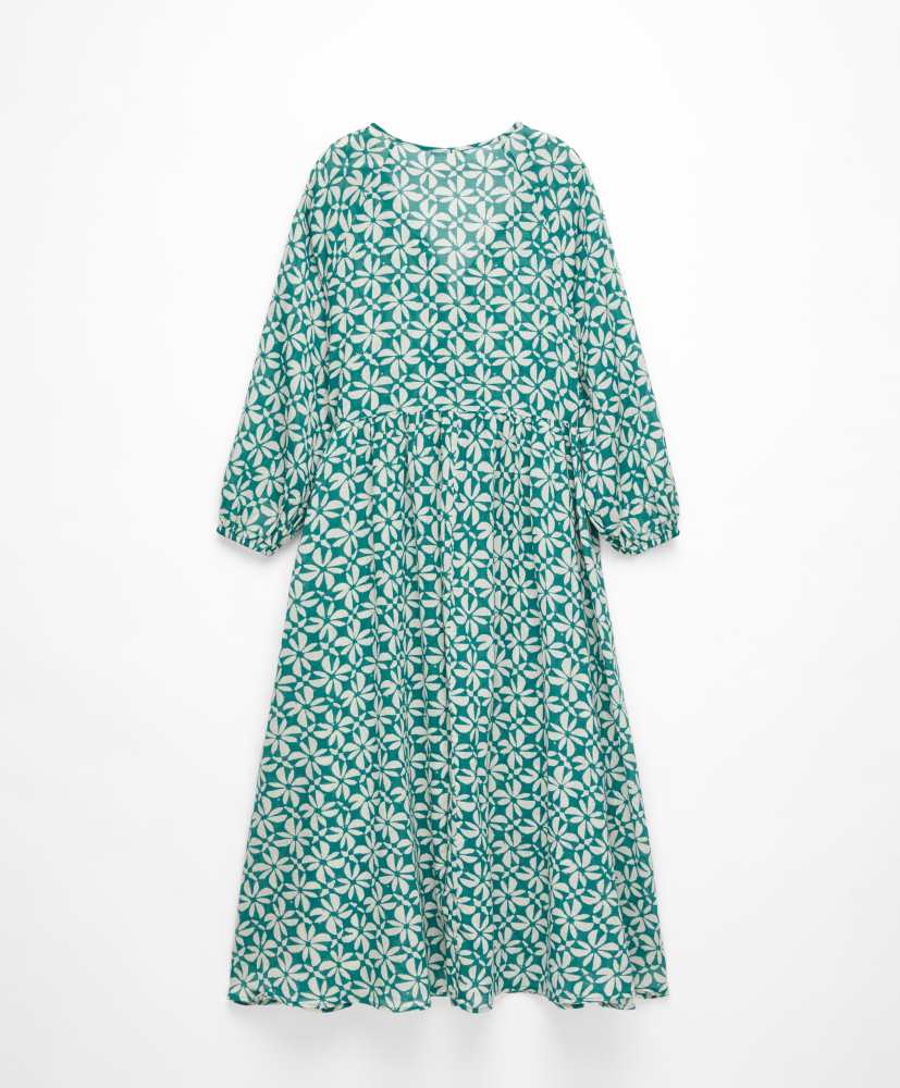 Vestido túnica, 100% algodão, estampado