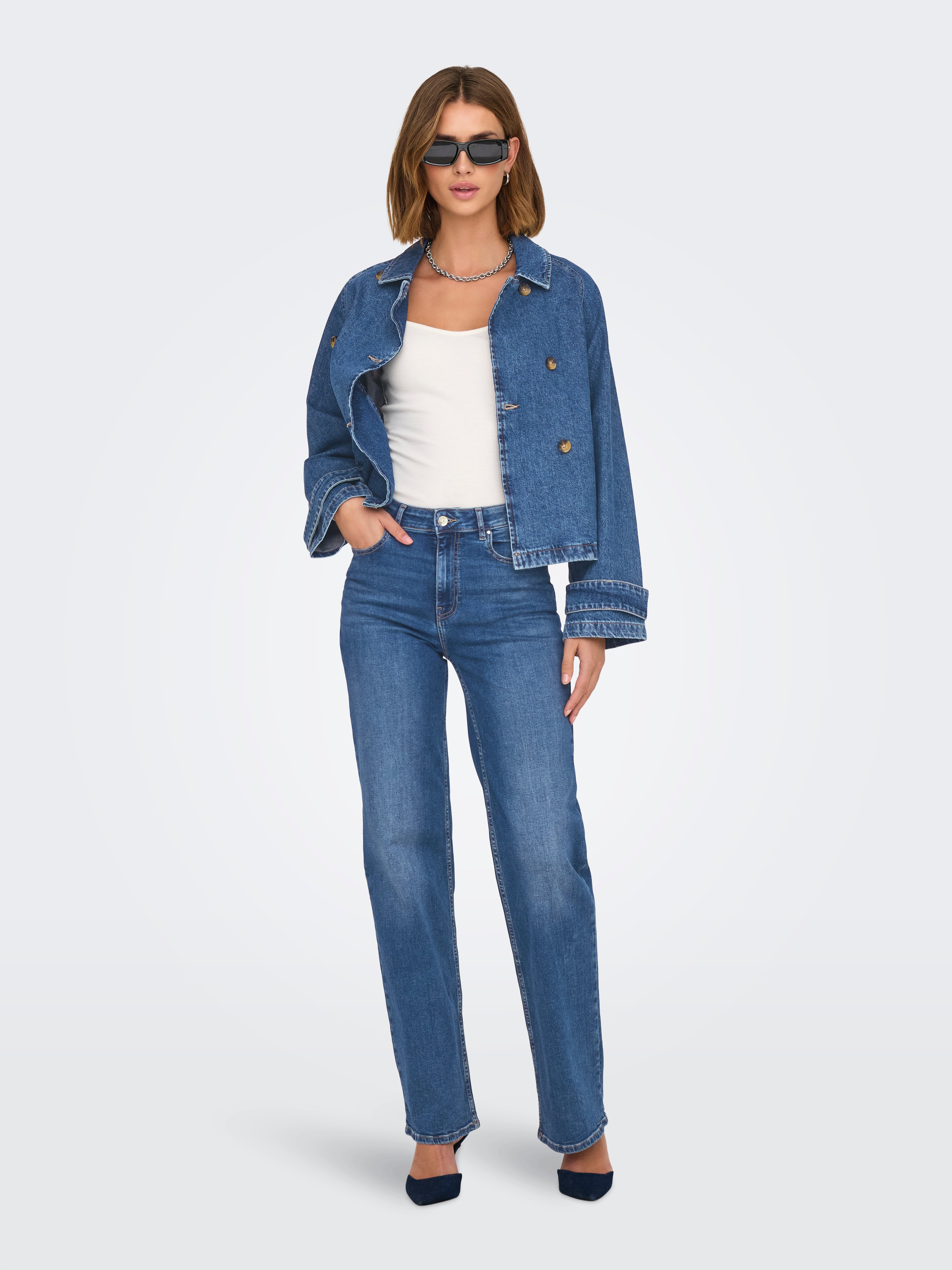 ONLAPRIL Jeansjacke Medium Blue Denim