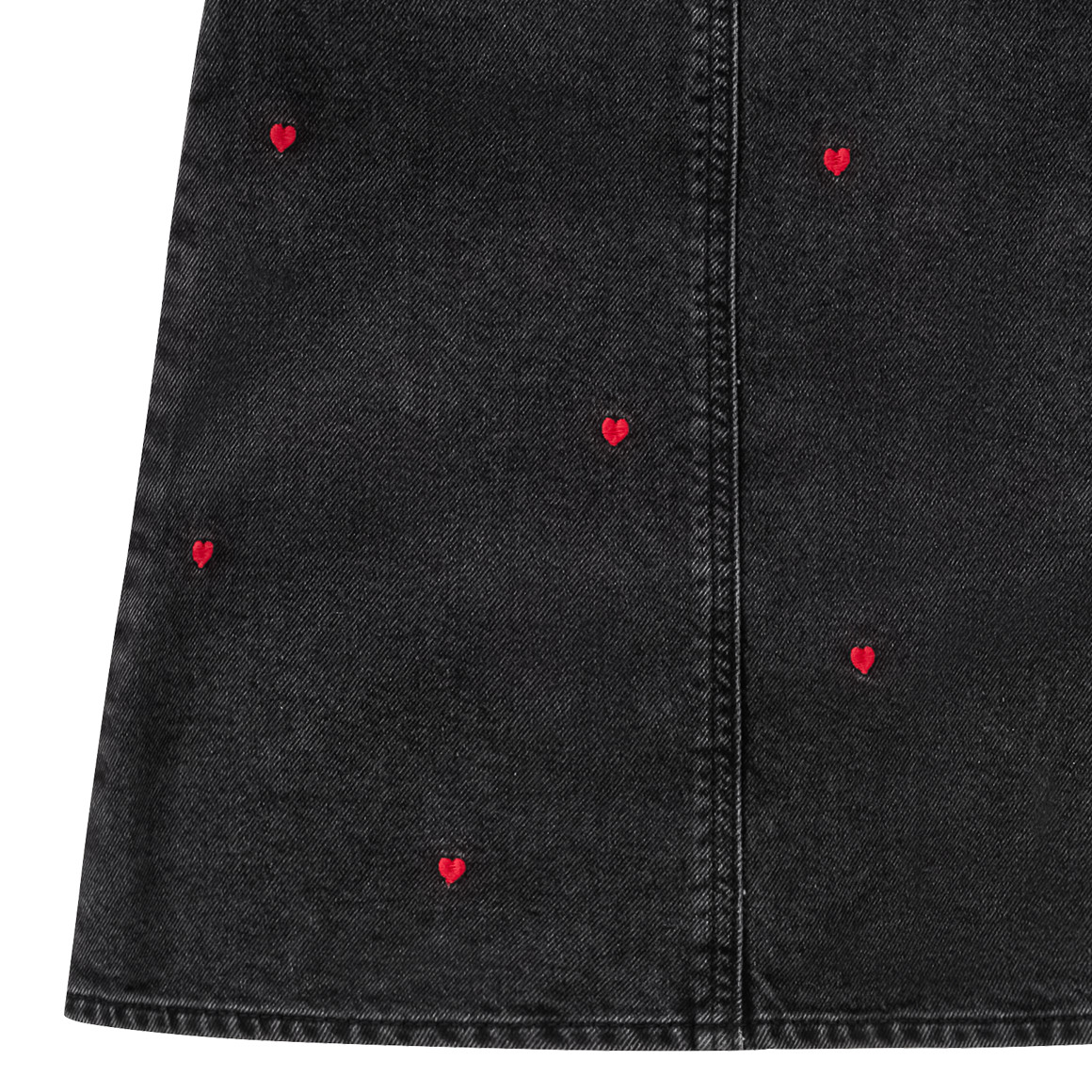 Topolino Minnie Maus Jeanskleid mit Herz-Allover dunkelgrau