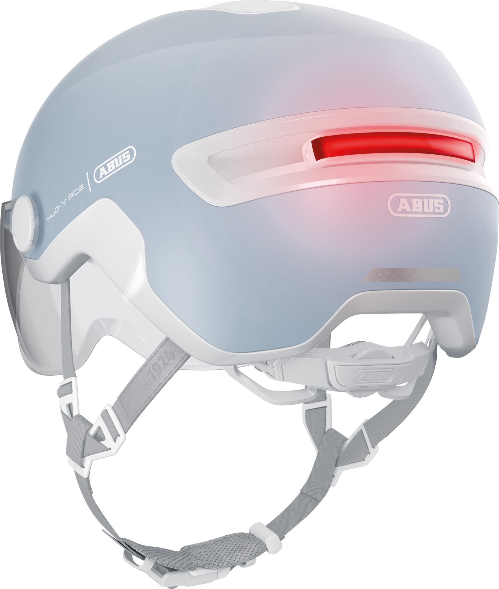 ABUS HUD-Y ACE cykelhjelm LED Pure Aqua