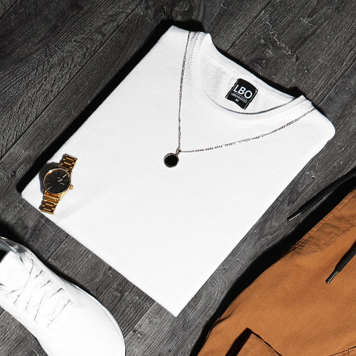 Pull Col Rond JUM-78 Blanc