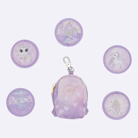 Beckmann Mini Rucksack mit Buttons, Unicorn Princess Purple