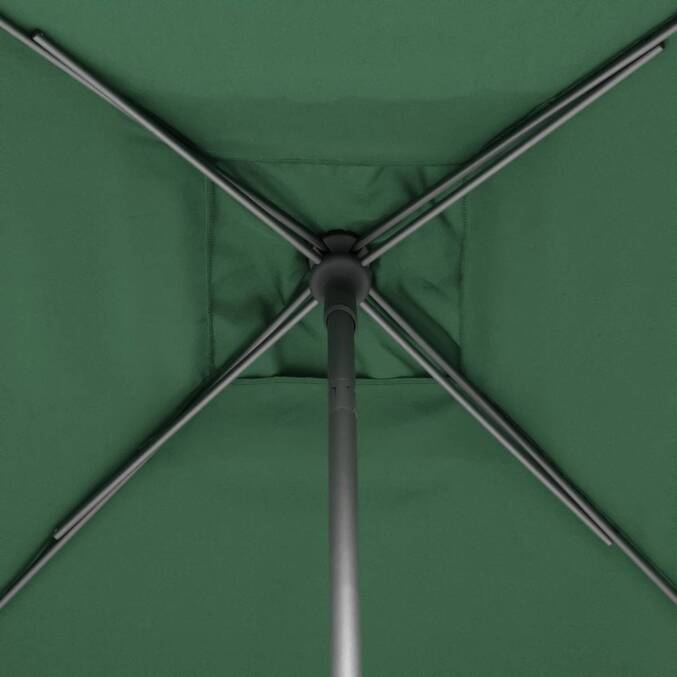 Parasol droit carré inclinable SOYA Vert olive