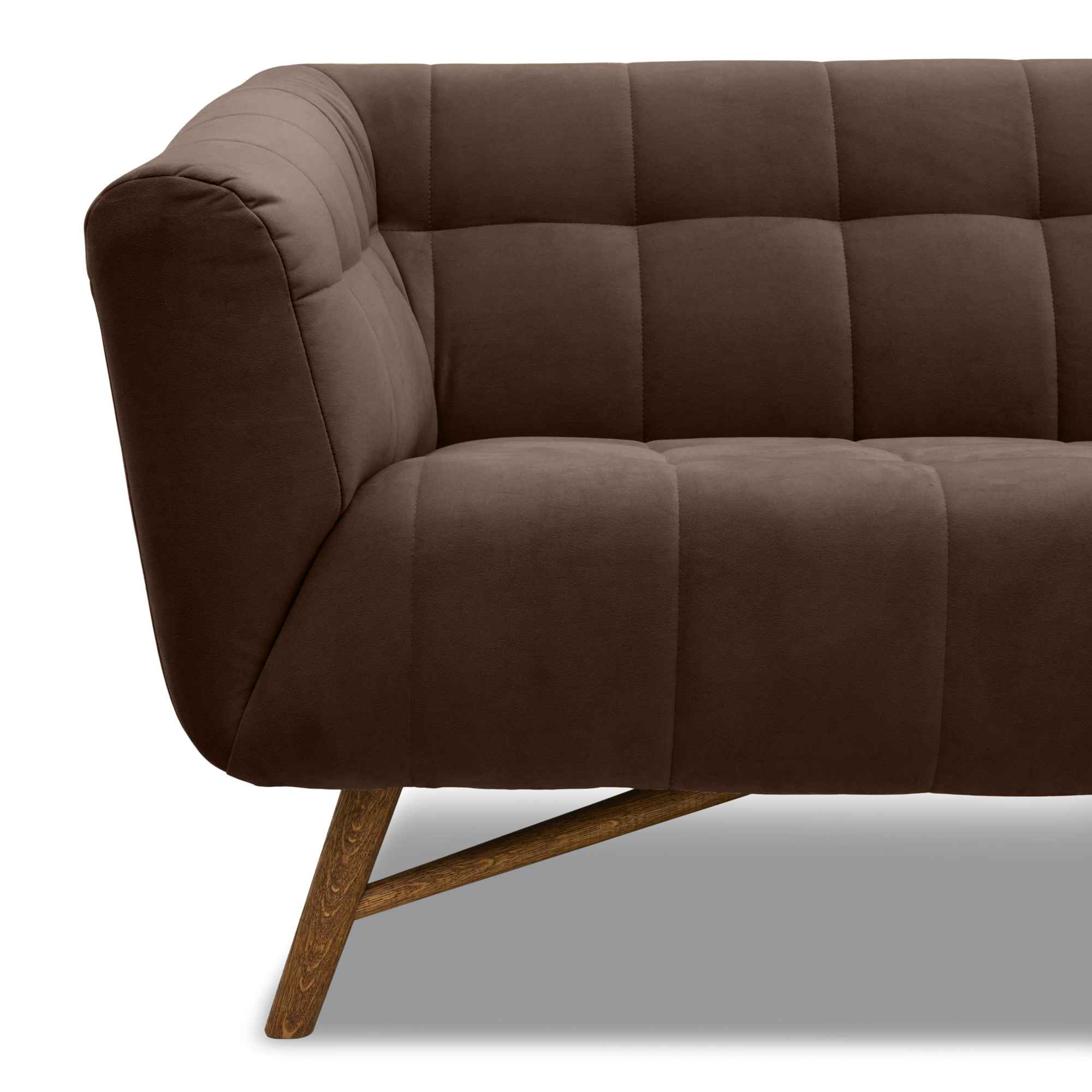 3-zitsbank Flame seven darkbrown