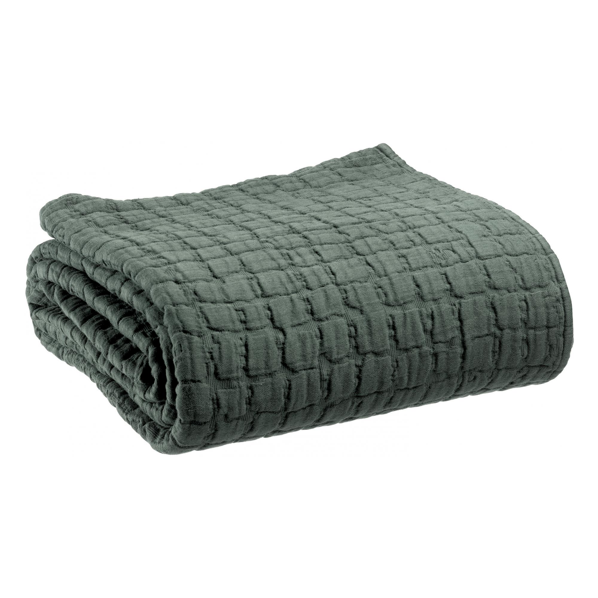 Couvre-lit stonewashed swami thym 240 x 260 cm