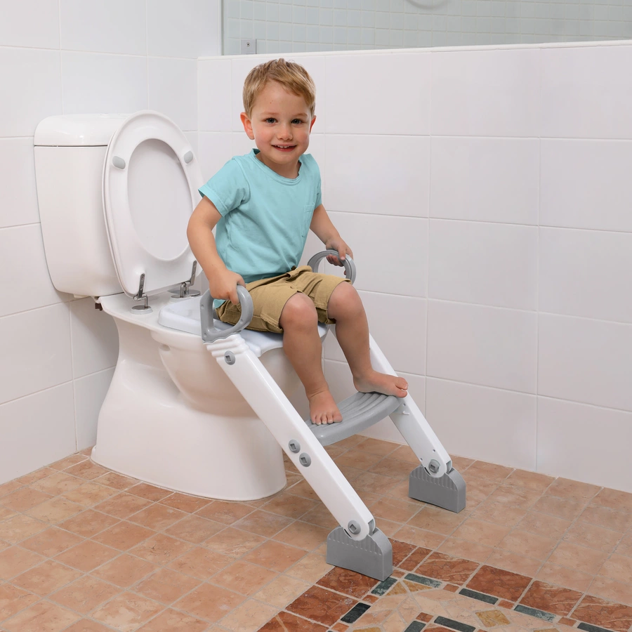 Dreambaby® Toilettentrainer mit Leiter in grauweiß