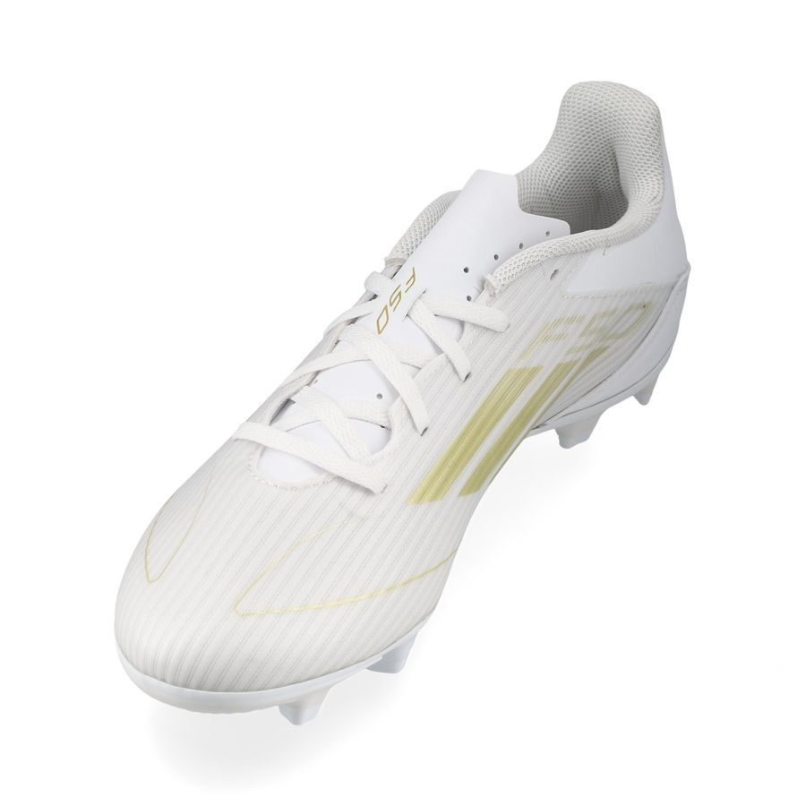 adidas F50 Club FxG Day Spark - Blanc/Doré/Blanc