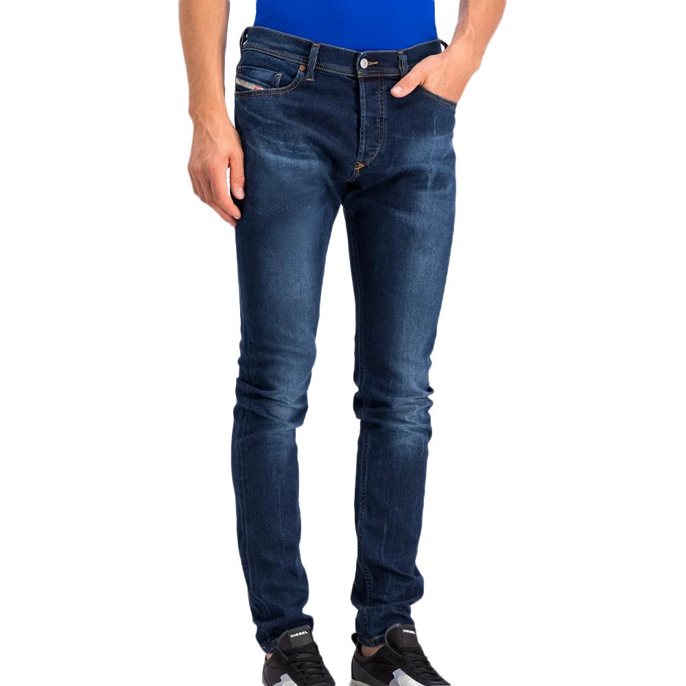 Diesel Jean Slim Bleu Délavé Homme Diesel Tepphar