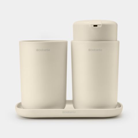 ReNew Badkameraccessoire-set, zeepdispenser, tandenborstelhouder en sc
