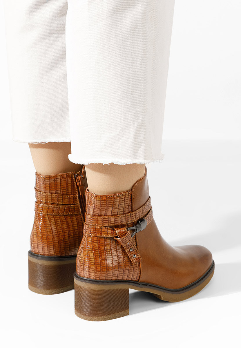 Bottines à talon chameau Savina V2