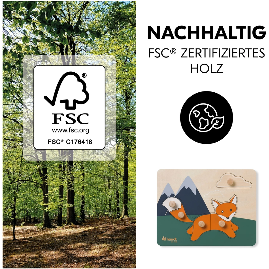 hauck Steckpuzzle Puzzle N Sort Fox
