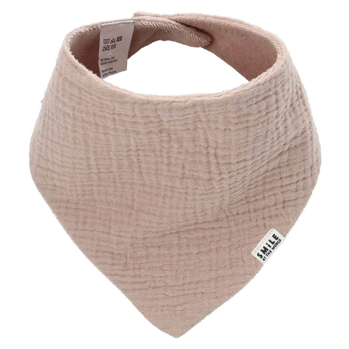Topomini Baby Musselin-Bandana mit Frottee-Innenseite beige