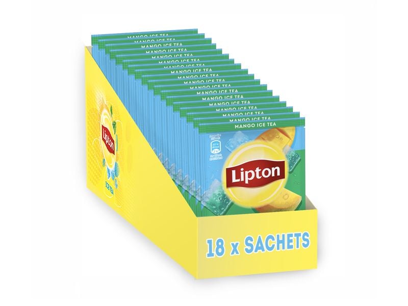 Lipton Eistee Pulver Mango 18 x 52 g Eisteepulver in praktischen Portionsbeuteln
