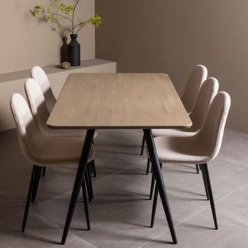 WOOOD tafelblad Tablo afgerond camel 24 mm 160x90 cm