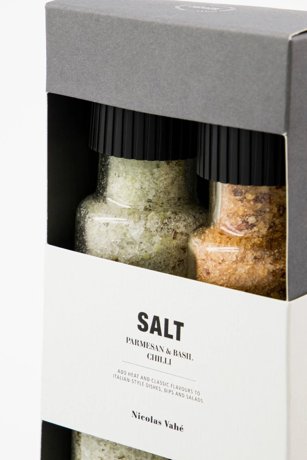 Nicolas Vahé Gaveæske, Nicolas Vahé Parmesan & Basil salt & Chilli salt