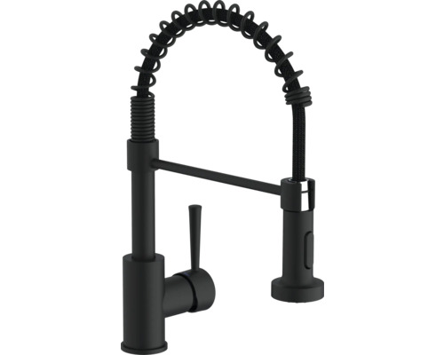Lagedrukfitting TIBER zwart mat 147108