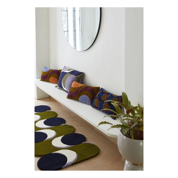 Mapoésie Tapis en laine Nymphe | Vert kaki
