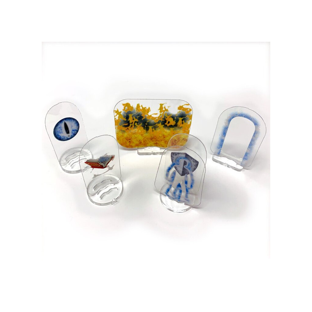 Flat Plastic Miniatures - Spell Minis - 62 Pieces