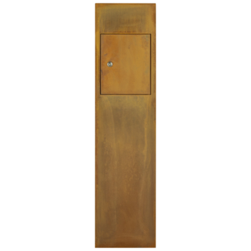 Brievenbus modern staand cortenstaal 121 x 31 x 31 cm