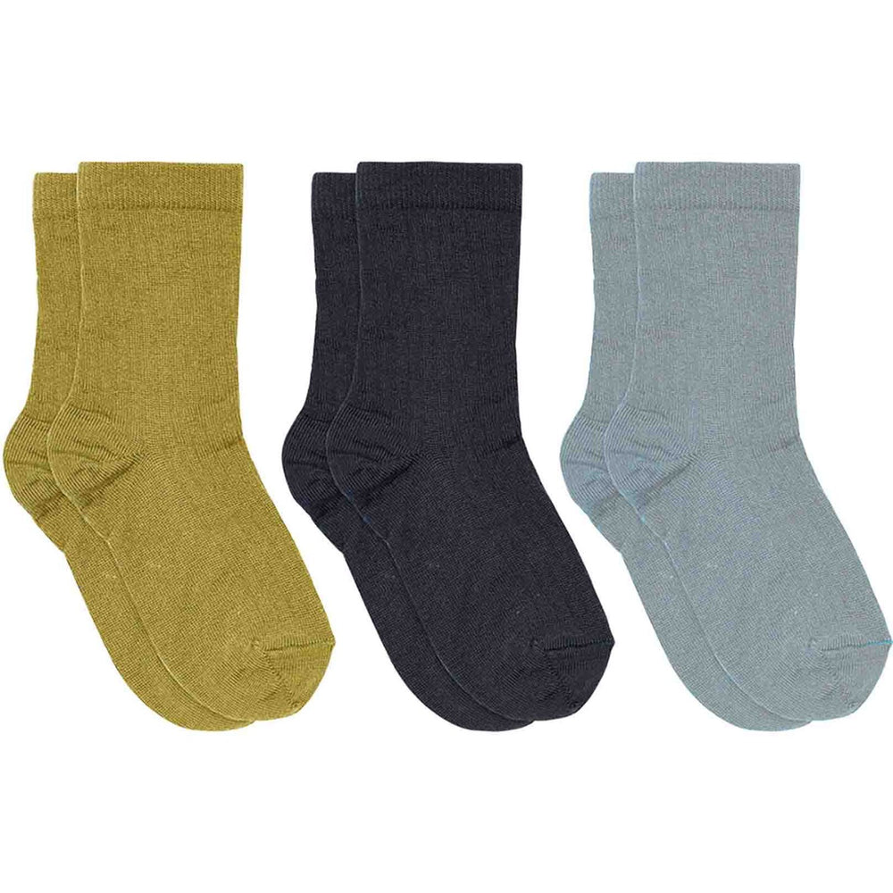 Køb Mp Danmark Navy Cotton Rib strømper - 3-pak