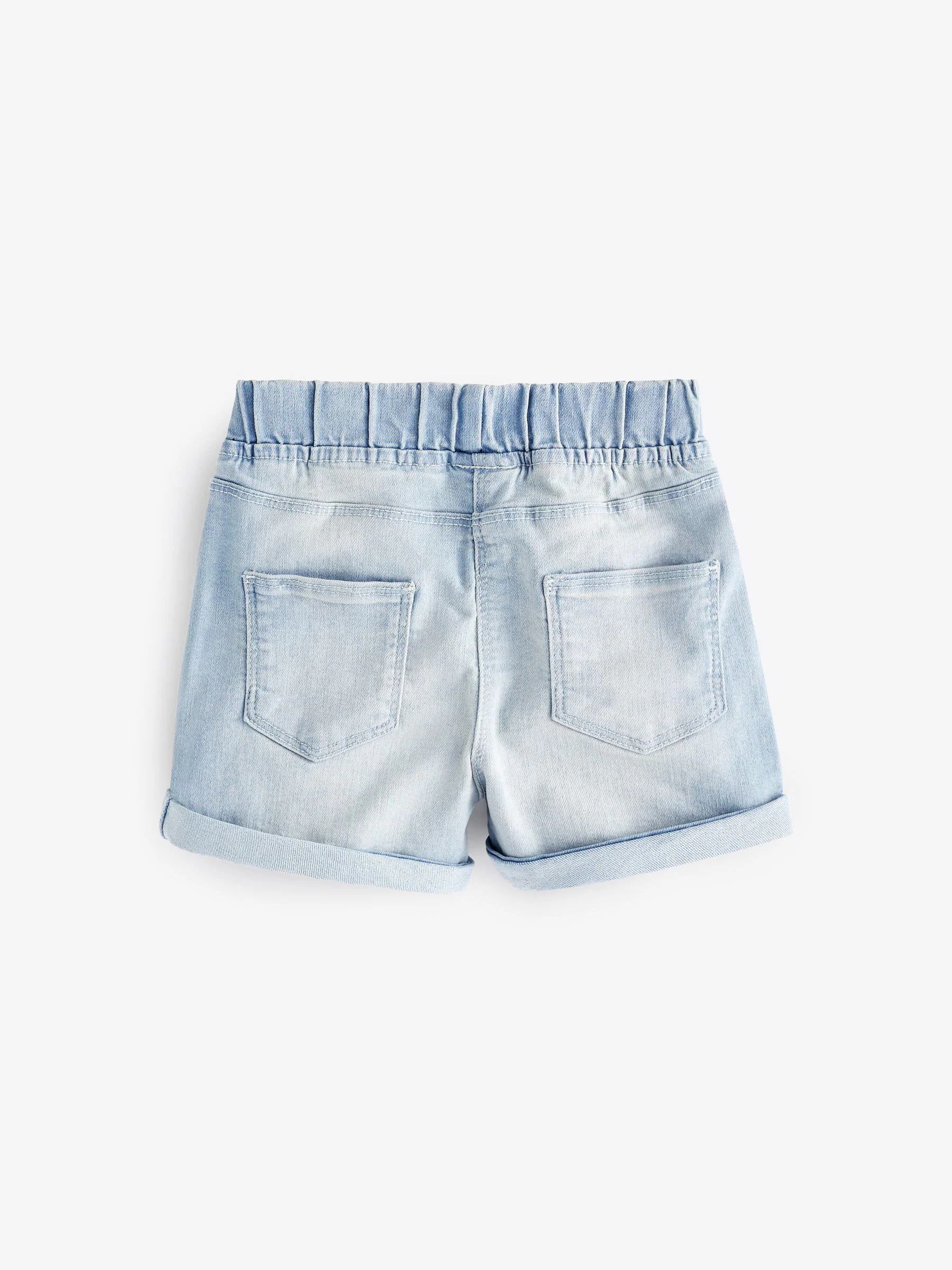 Donker gewassen denim - Short met elastische taille (3 mnd- 10 jr)