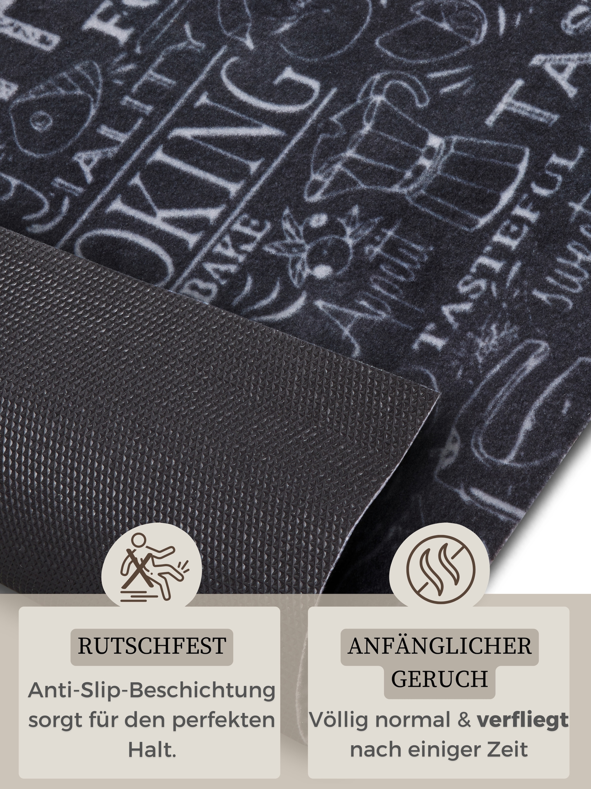 HANSE Home Küchenläufer »Wild Kitchen Board« rechteckig 3 mm Höhe Läufer, Rutschfest, Küchenteppich, Küche, Teppich, Pflegeleicht, Flur