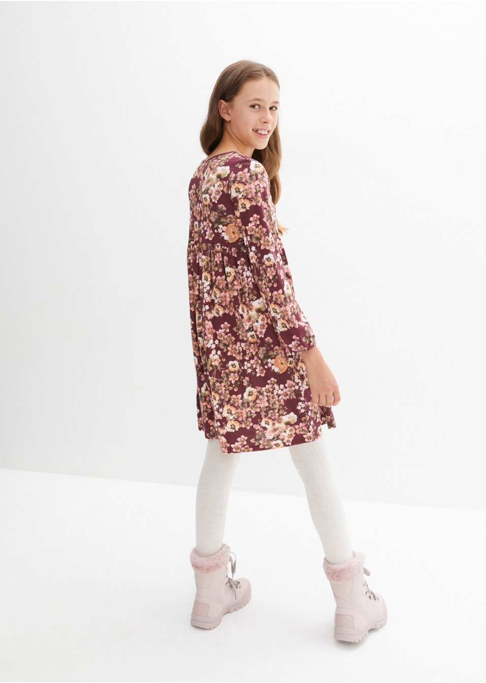 Lot de 2 robes en jersey fille avec imprimé à fleurs
