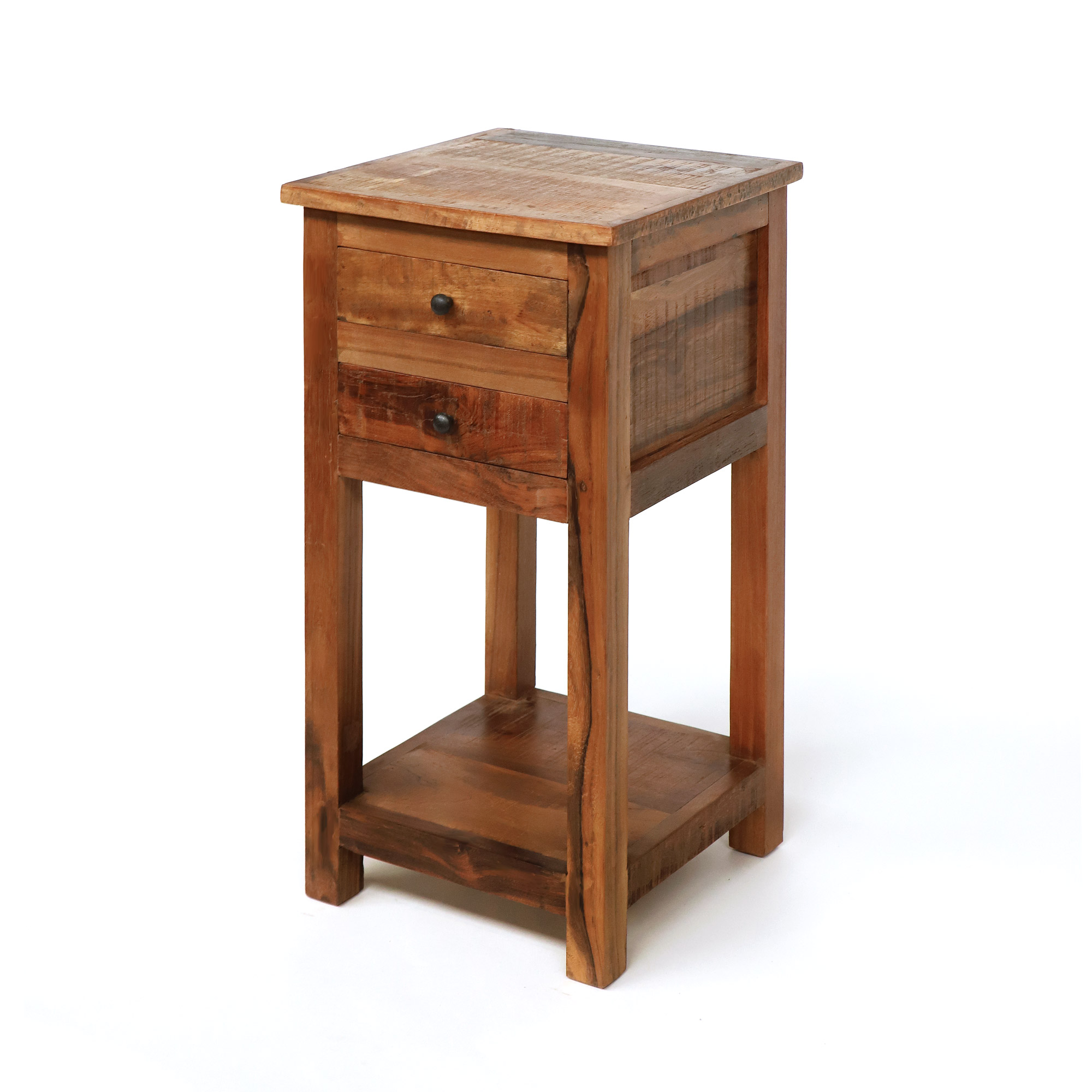 Beistelltisch 'Frehi', aus recyceltem Holz, H 76 cm, B 40 cm, L 40 cm von fischer's lagerhaus