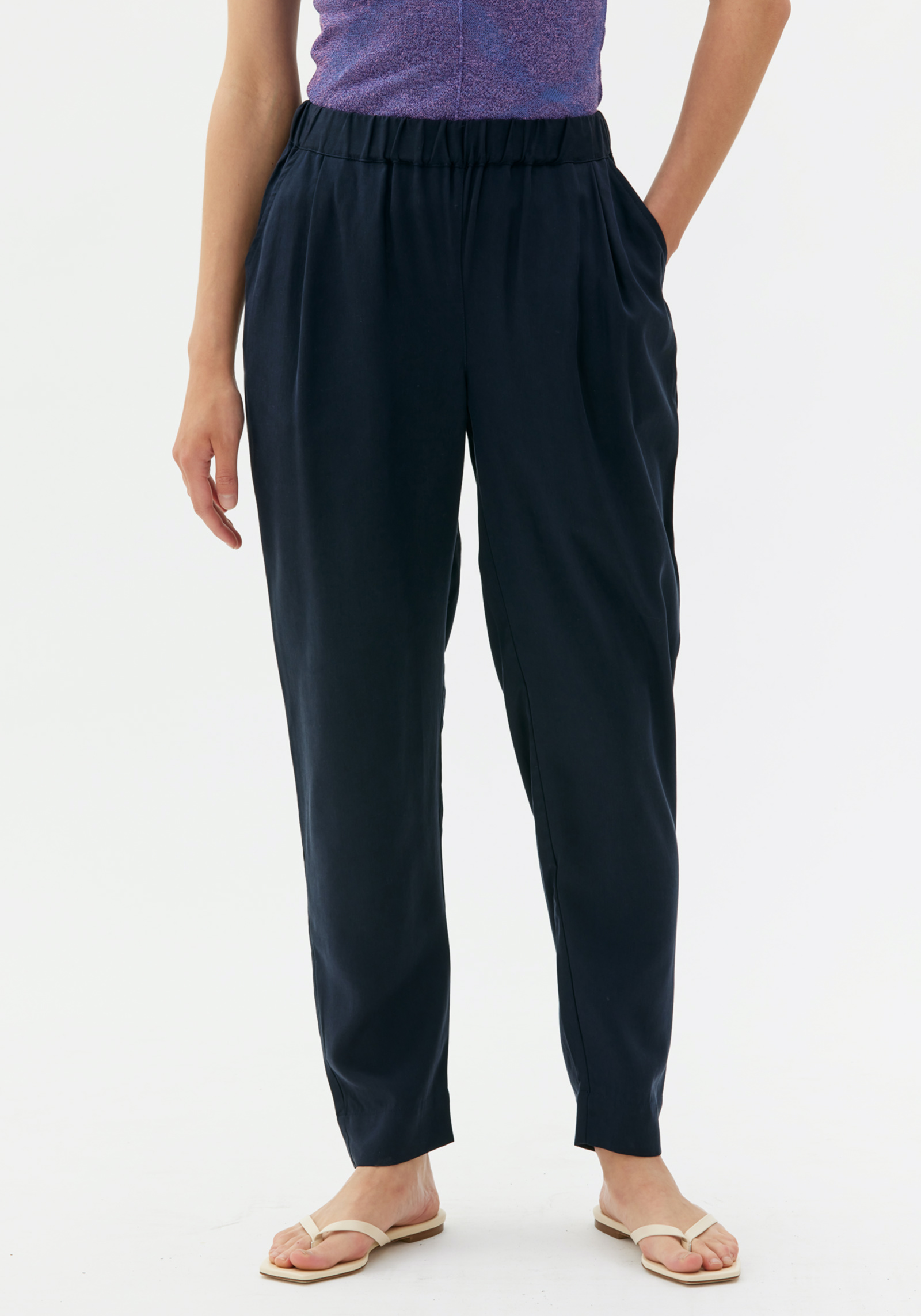 Maska Hose Jira Tencel Trousers Navy