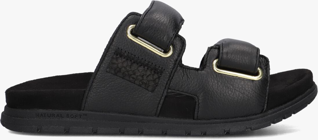WODEN zwarte woden slippers lisa