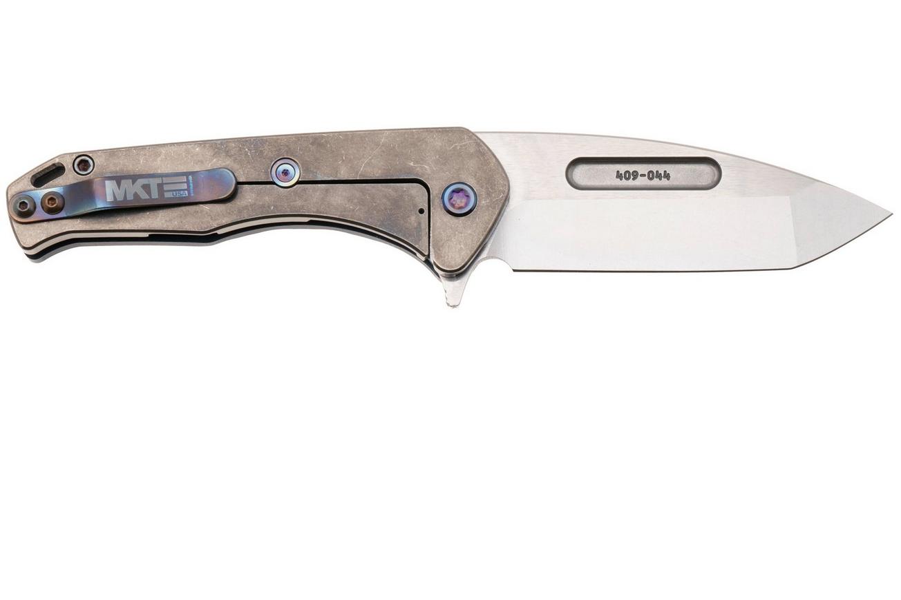 Medford Swift FL Flipper 25-SFF-02, Tumbled S45VN Tanto, Blue Aluminum Handle, Flamed Hardware zakmes