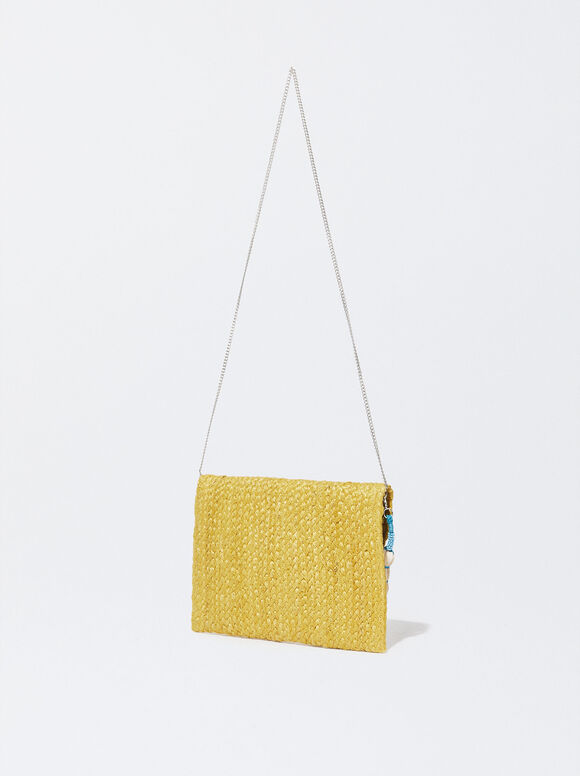 Bolsa de ombro de juta - Amarela