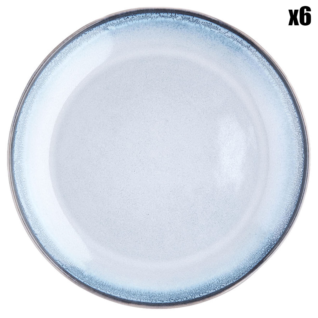 Bjorn 6 Assiettes Genesis bleues - D.27 cm