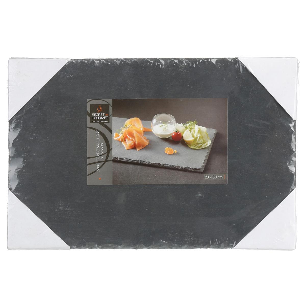 ASSIETTE ARDOISE 20X30CM