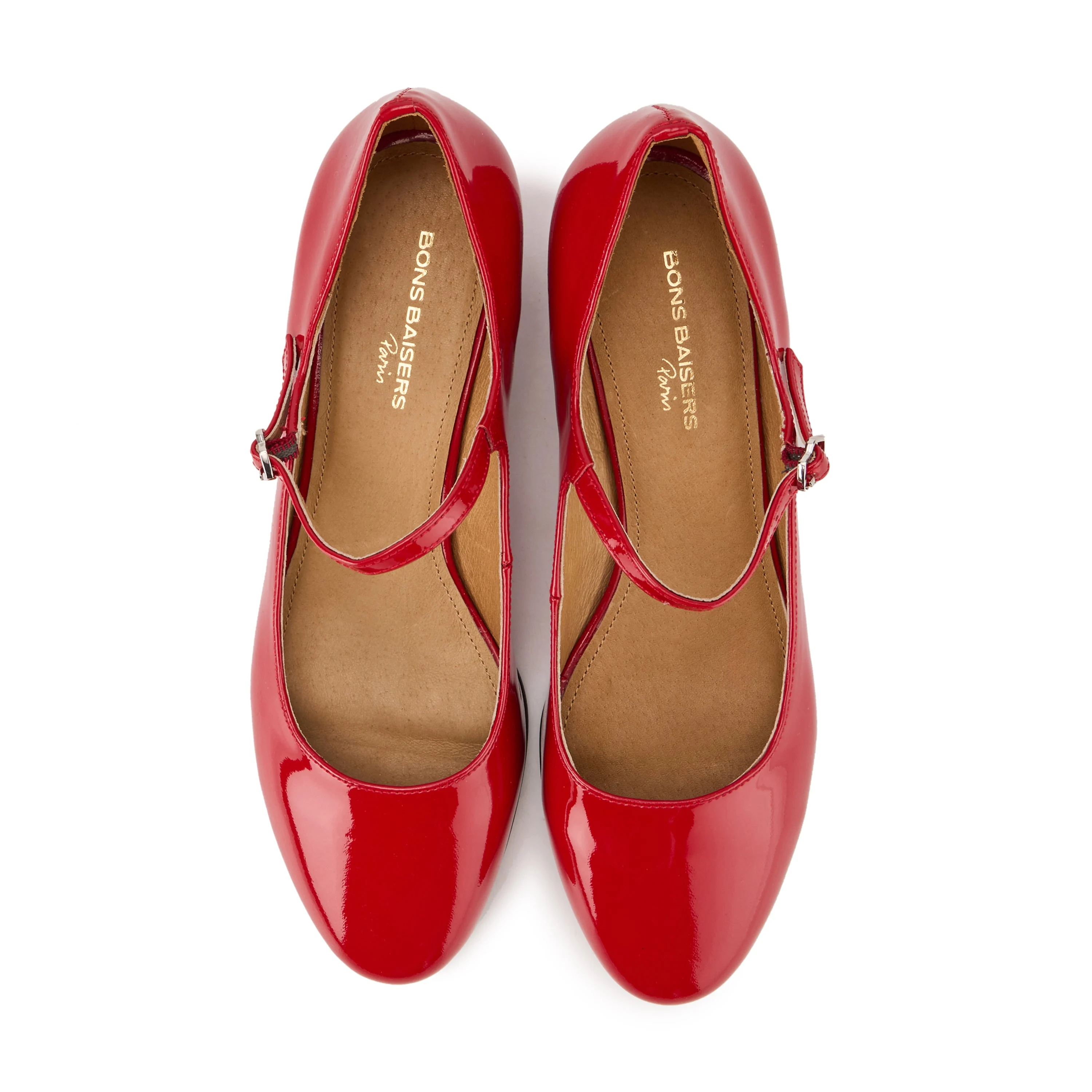 ALBA CUIR BRILLANT - Babies en cuir | Rouge